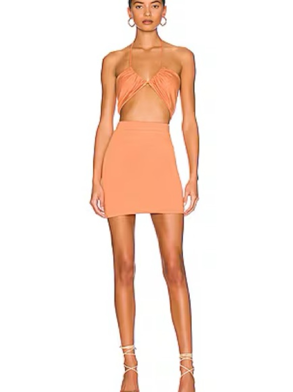 superdown x REVOLVE Alina Orange Halter Mini Skirt Set